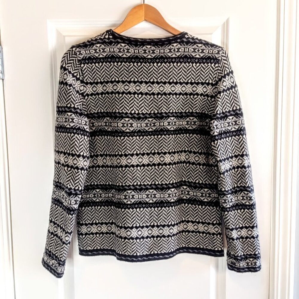 Lauren Ralph Lauren Cashmere Wool Fair Isle Pullover Sweater - Picture 3 of 5